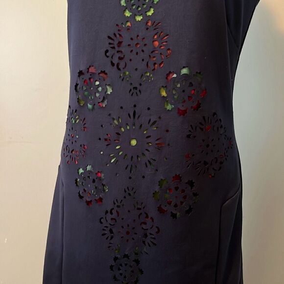 NWT Desigual Šaty Women's Navy Cut-Out Sleeveless Racerback Mini Dress - Picture 2 of 8